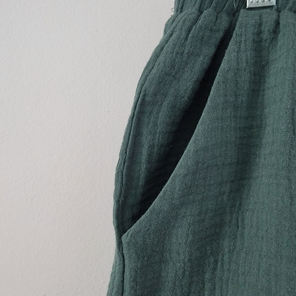 Listicle | Olive Green 2 Piece Peplum Top Short Set - Picture 9 of 12